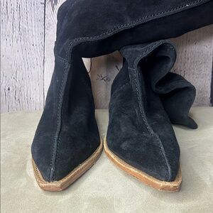 NWOT Free People Sway Low Slouch boots black size 36.5